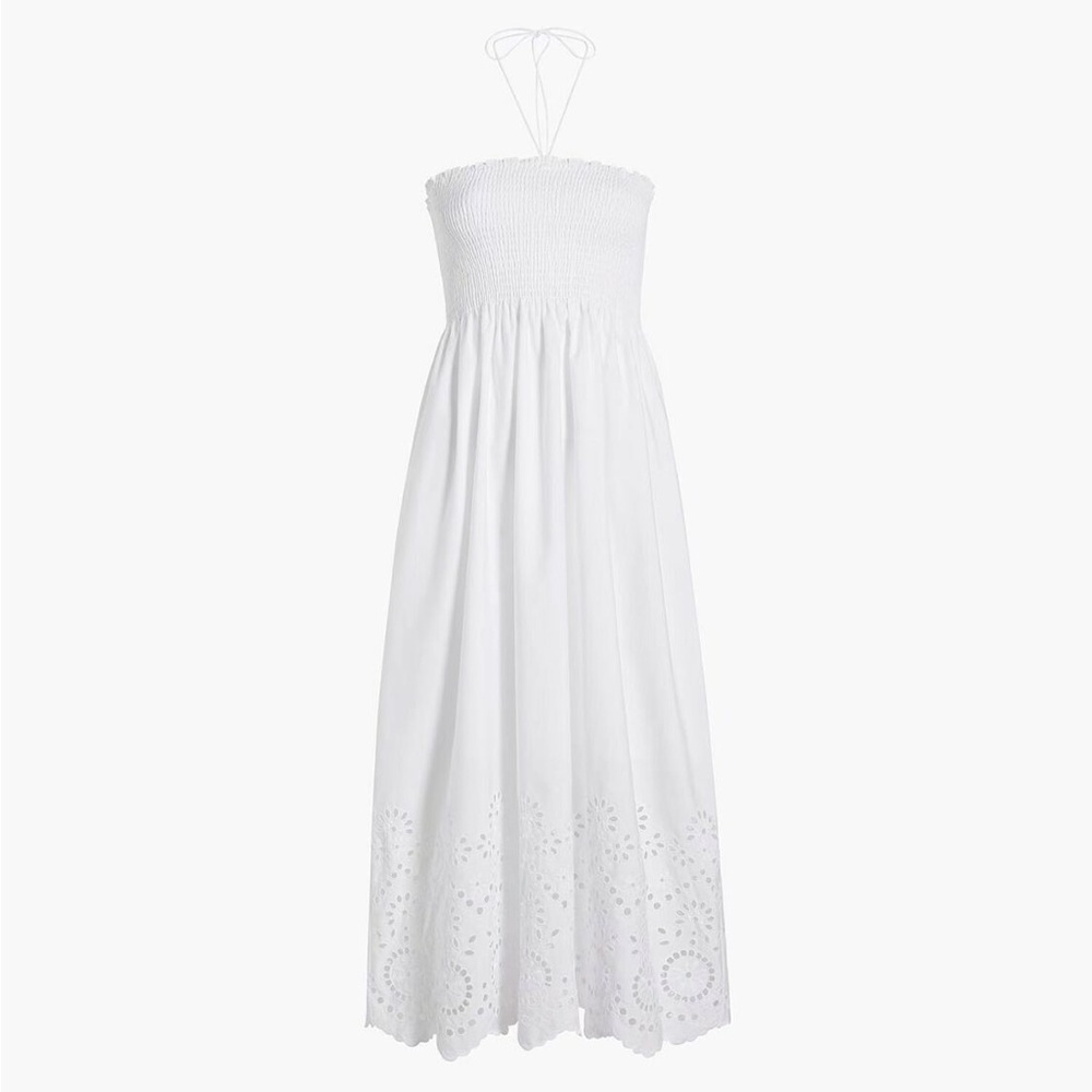 Hill House Roxie long maxi dress white eyelet